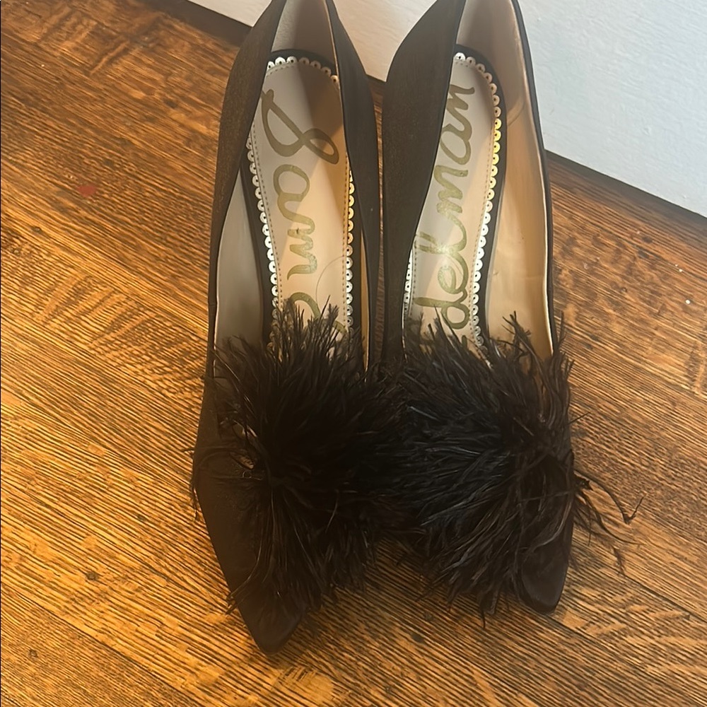 Sam Edelman Black Feathered Women's Shoes